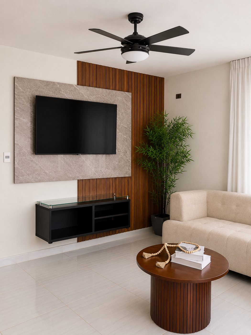 Living area with TV